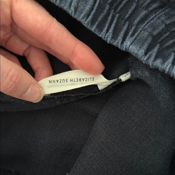 Elizabeth Suzann Clyde Navy Linen Pants - Picture 4 of 5